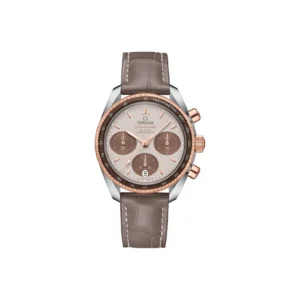 Luxury Speedmaster brown leather chronograph watch